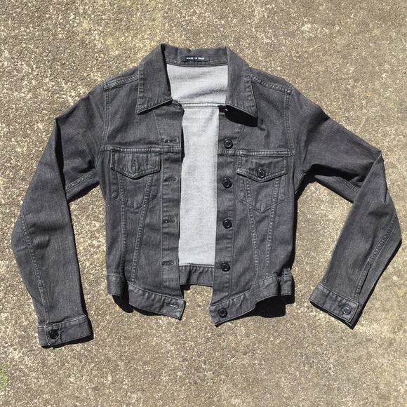 charcoal grey denim jacket